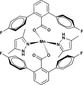 bis(4,4′′-difluoro-1,1′:3′,1′′- terphenyl-2′-carboxylato-κo)bis(3,5-dimethyl-1h-pyrazole- κn2)manganese(ii), Acta Crystallographica Section E: Structure Reports Online, 2012, 68, 5, m582–m583