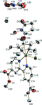 Chlorido(dimethyl 2,2′-bipyridine-4,4′-dicarboxylate- κ2N,N′)(n5-pentamethylcyclopentadienyl) rhodium(III) chloride 1-hydroxypyrrolidine-2,5-dione disolvate, Acta Crystallographica Section C: Crystal Structure Communications, 2013, 69, 6, 584–587